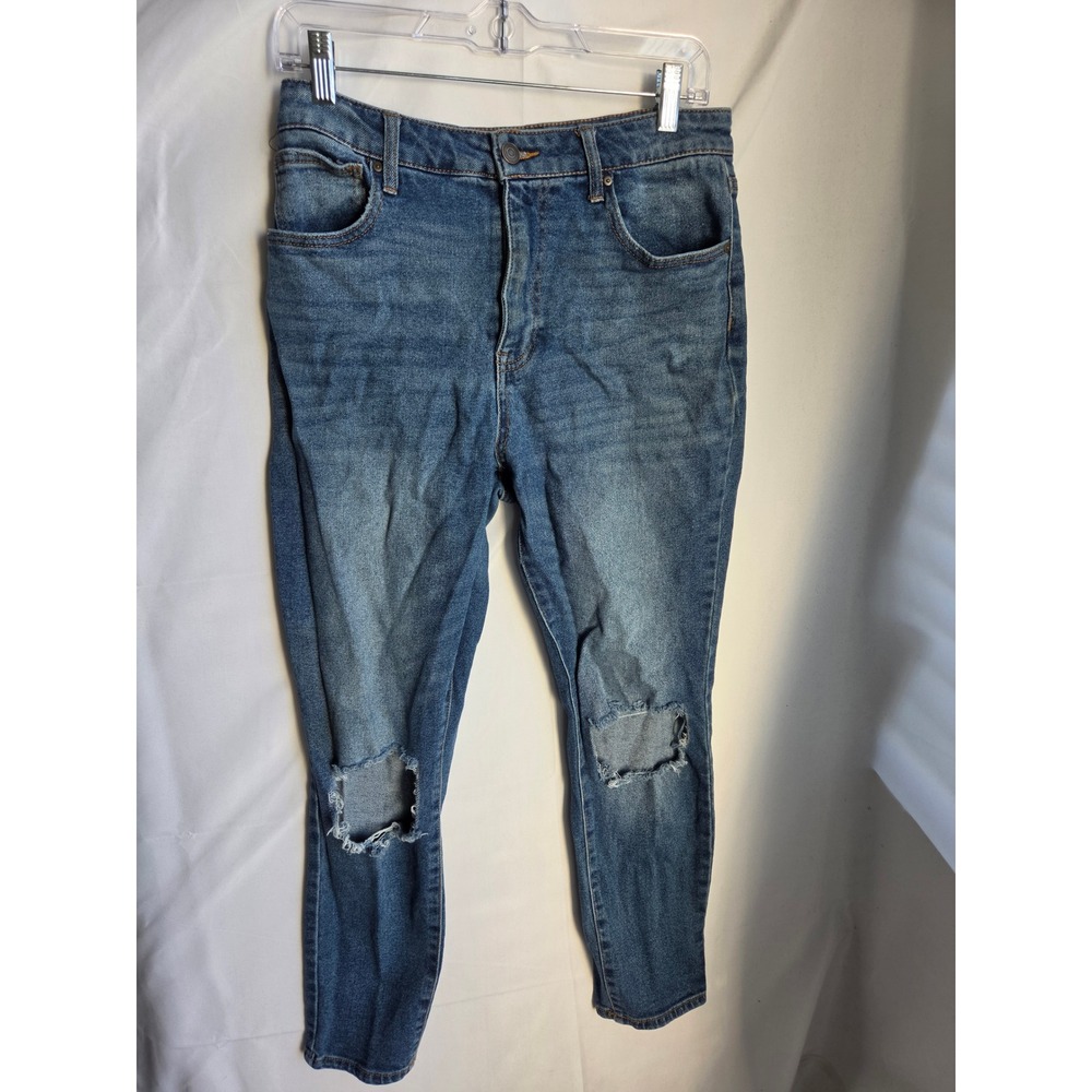 No Boundaries Jeans Womens Blue Medium Slim High Rise Tapered